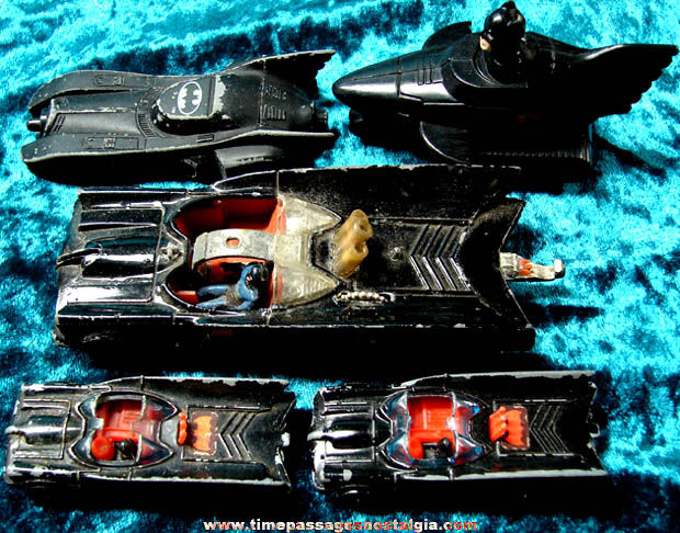 (5) Old Batman Batmobile Toy Vehicles