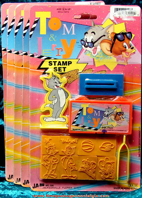(5) Unopened 1990 Tom & Jerry Cartoon Character Stamp Sets