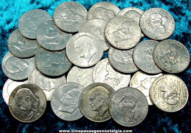 (25) 1972 United States Eisenhower Dollar Coins