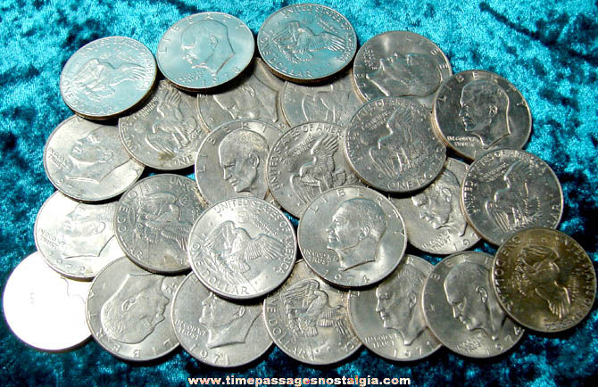 (25) United States Eisenhower Dollar Coins