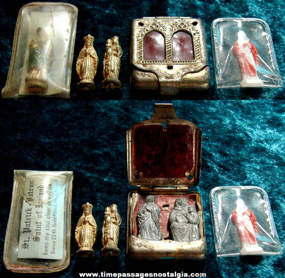(6) Old Christian or Catholic Miniature Religious Figures