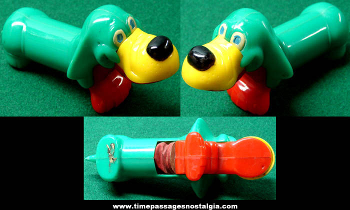 Old Novelty Toy Dachshund Dog Figure With Moving Mouth