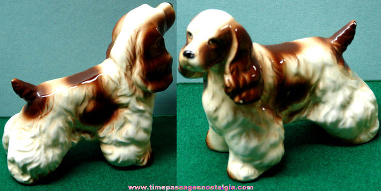 Old Ceramic or Porcelain Cocker Spaniel Dog Figurine