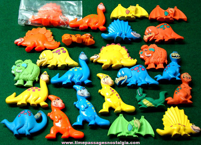 (24) 1990s Cereal Prize Dinosaur Toy Figures