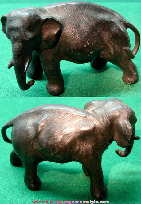 Old Cast Metal Elephant Figurine