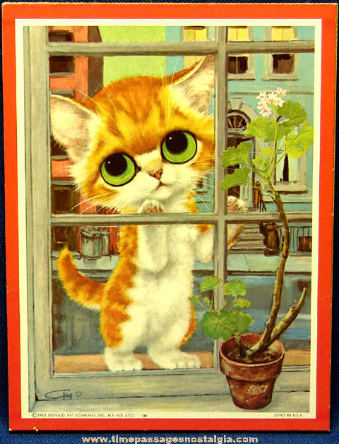 1965 Big Eyed Pity Kitty Gig Art Print