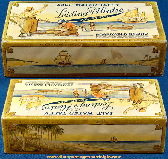 Old Asbury Park Boardwalk Casino Salt Water Taffy Pirate Candy Box