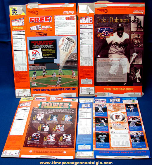 (4) 1990s Wheaties Baseball Player Related Cereal Boxes