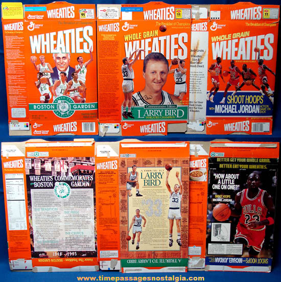 (3) 1990s Basketball Related Wheaties Cereal Boxes