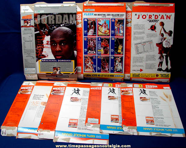(7) Different Old Michael Jordan Basketball Wheaties Cereal Boxes