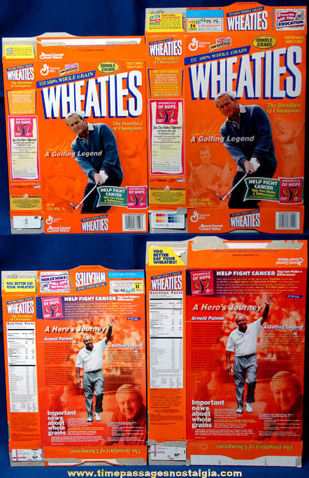 (2) 1999 Arnold Palmer Golf Legend Wheaties Cereal Boxes