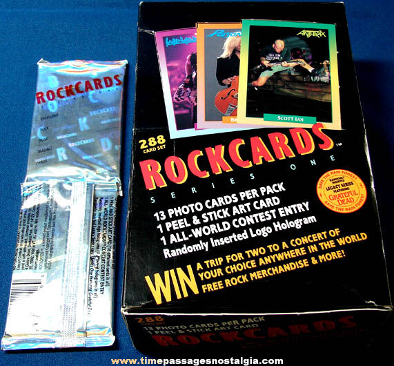 Full ©1991 Display Box of Rock Cards Series One Music Trading Cards