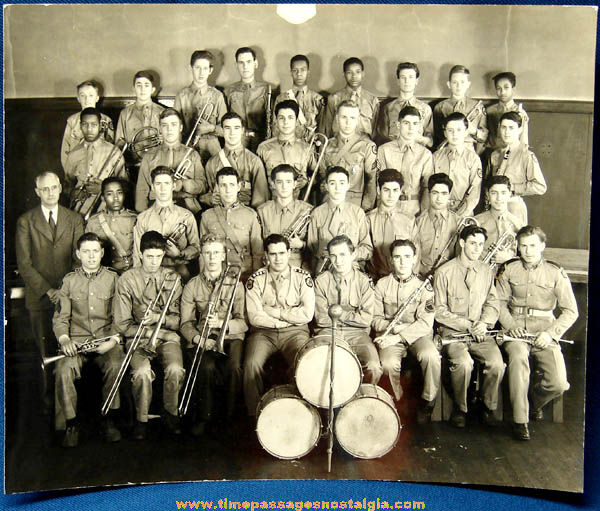 Large World War II Military Band Photograph