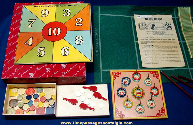 Old Box Full of 1938 Schoenhut Table Games