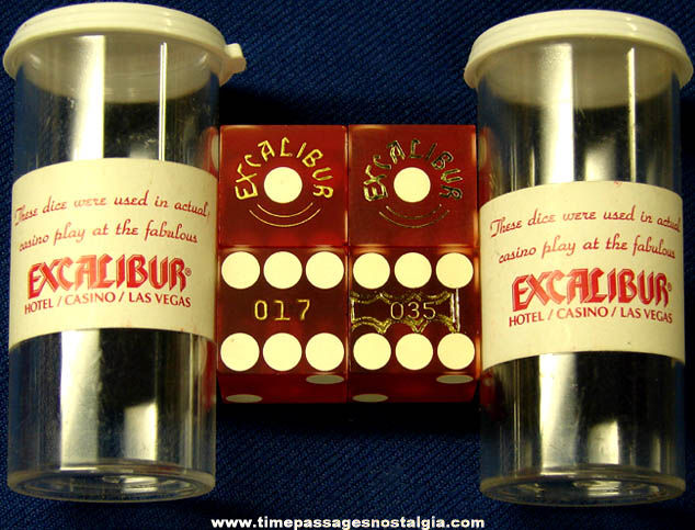 (4) Old Excalibur Casino Las Vegas Advertising Gambling Game Dice