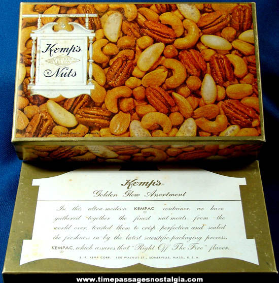 1951 Kemp’s Golden Glow Nuts Advertising Box