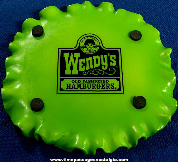 Colorful Old Wendy’s Restaurant Hamburger Advertising Drink Coaster Set