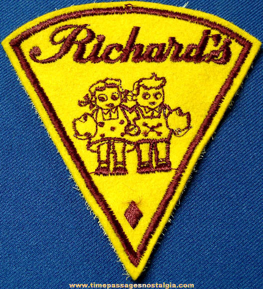 (6) Old Unused Richard’s Bakery Advertising Employee Uniform Cloth Patches