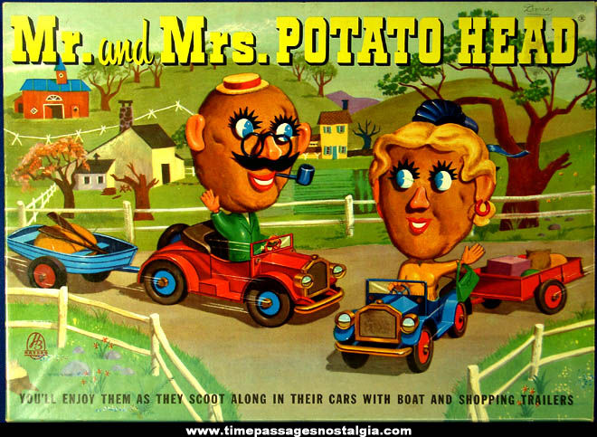 Colorful Old Boxed Mr. & Mrs. Potato Head Toy Kit