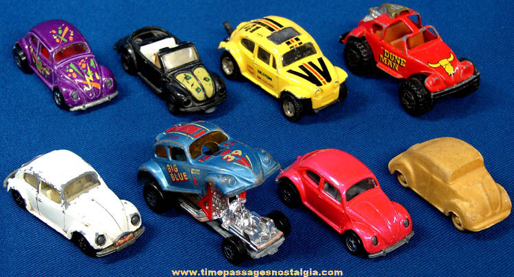 (14) Toy Volkswagen Beetle Cars