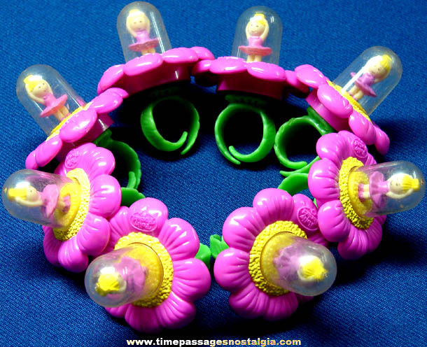 (8) ©1994 Polly Pocket Character Ballerina Toy Rings