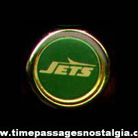 1970s - 1980s Kellogg’s Corn Pops Cereal Prize New York Jets Football Team Logo Toy Ring