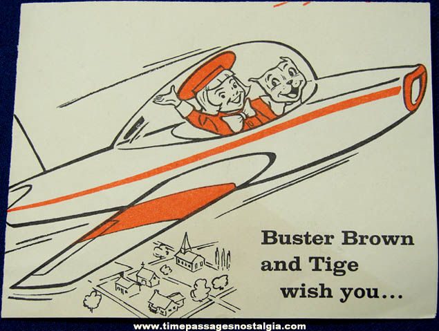Old Buster Brown Shoes Advertising Birthday Card