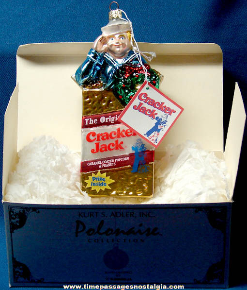 Artist Signed & Boxed 1999 Cracker Jack Advertising Polonaise Christmas Ornament