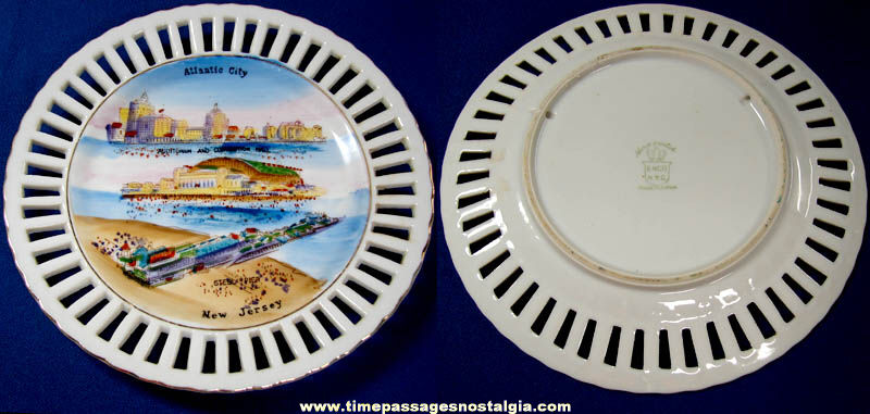 Old Atlantic City New Jersey Advertising Souvenir China Plate