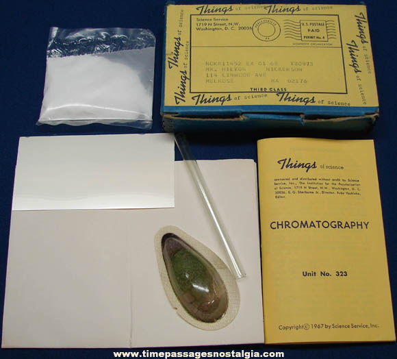 ©1967 #323 Chromatography Science Service Things of Science Kit