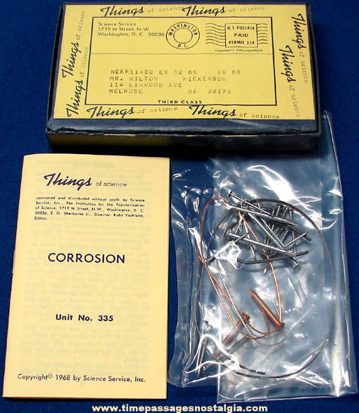 ©1968 #335 Corrosion Science Service Things of Science Kit