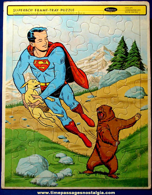 1968 Superboy Whitman Frame Tray Jigsaw Puzzle