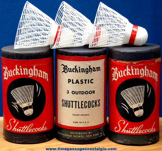 (3) Full Old Cans of Buckingham Badminton Shuttlecocks