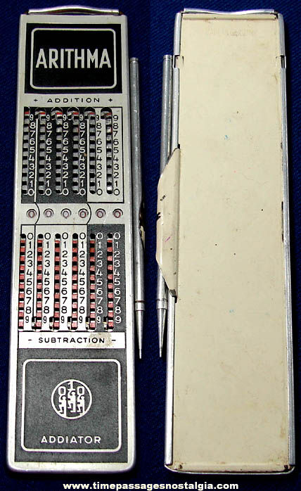 Old Arithma Addiator Pre Electronic Mechanical Calculator