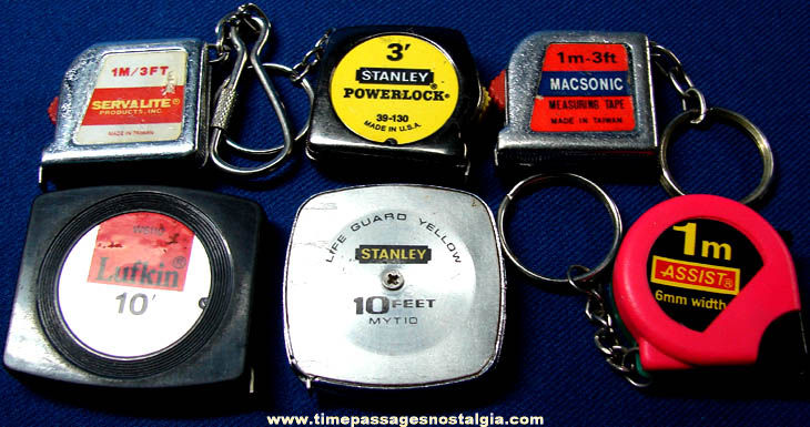 (6) Different Small Old Pocket Tape Measures