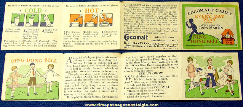Colorful Old Cocomalt Advertising Game Prize Booklet