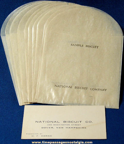 (11) Small Old National Biscuit Company Paper Advertising Items