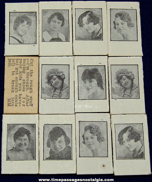 (12) Small Old Unused Arcade Vending Machine Lady Picture Fortune Cards