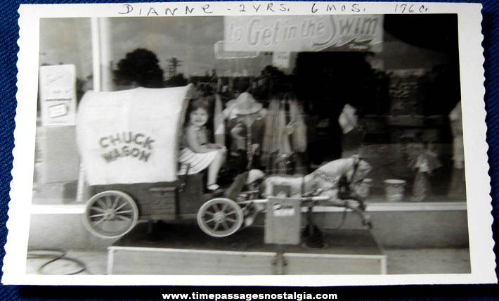 1960 Chuck Wagon With Horse Coin Operated Childrens Ride Photograph