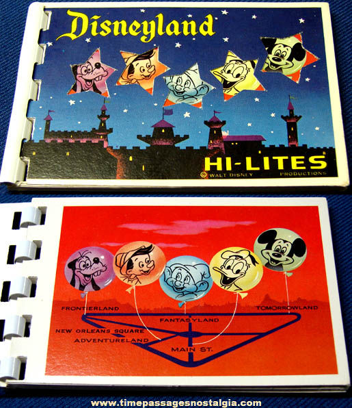 Old Disneyland Advertising Souvenir Picture Booklet
