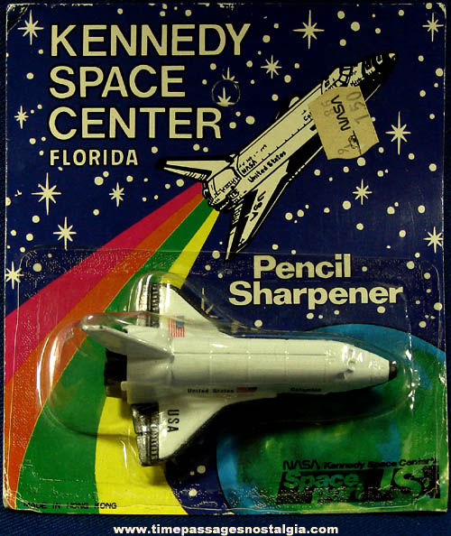 Old Unopened Columbia Space Shuttle Souvenir Pencil Sharpener