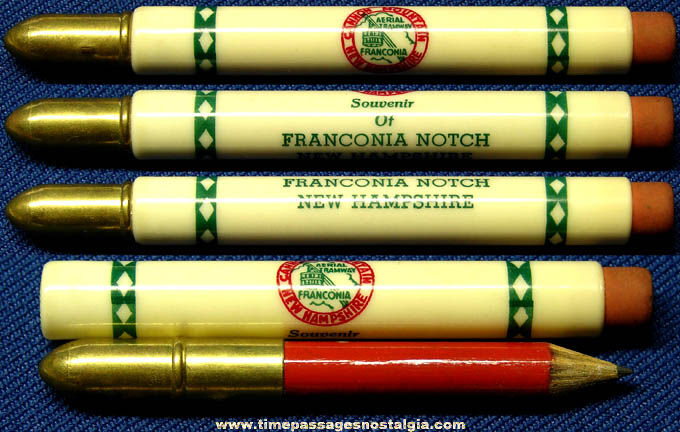 Old Unused Franconia Notch New Hampshire Advertising Souvenir Bullet Pencil