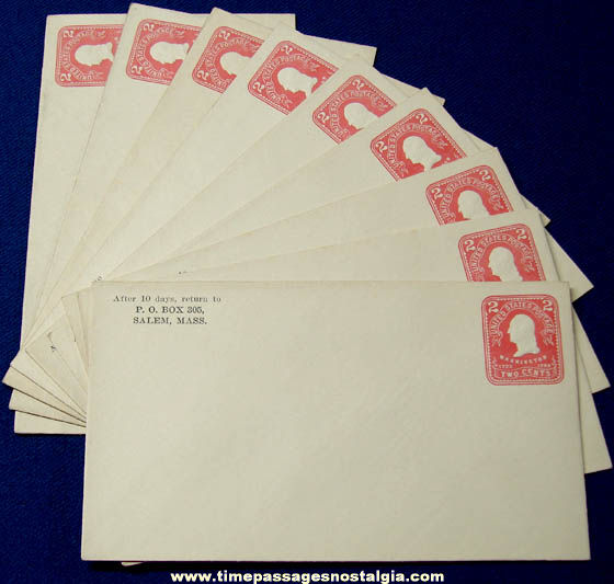(9) Early Unused United States Postal Stationery Envelopes