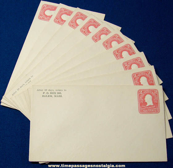 (10) Early Unused United States Postal Stationery Envelopes