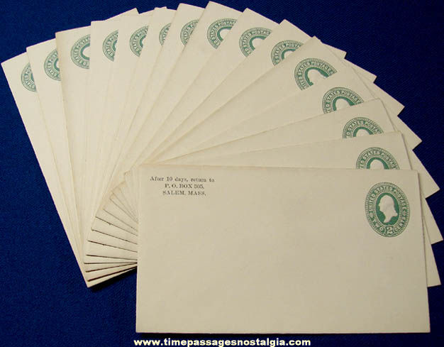 (15) Early Unused United States Postal Stationery Envelopes