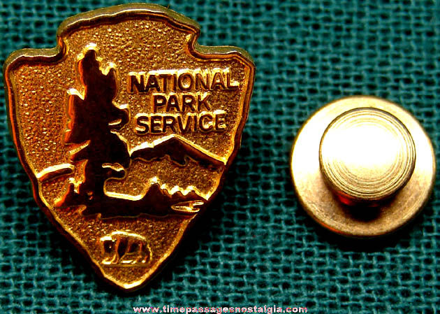 Old National Park Service Arrowhead Logo Metal Employee Pin