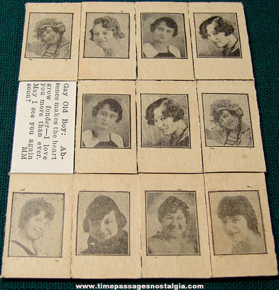 (12) Small Old Unused Arcade Vending Machine Lady Picture Fortune Cards