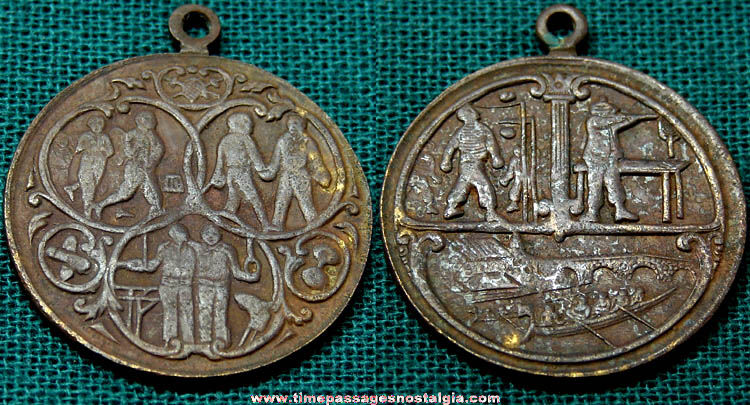 Old Multi Sports Metal Medallion Pendant