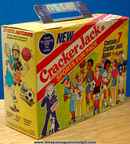 1985 Cracker Jack Sports Fun Pack Advertising Game Box
