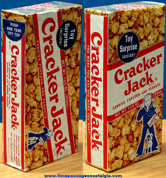 1960 Cracker Jack Pop Corn Confection Box